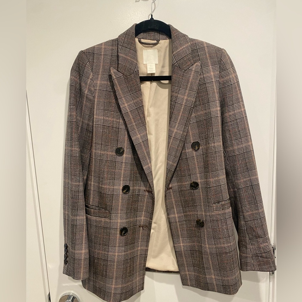 H&M checkered blazer